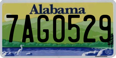 AL license plate 7AG0529