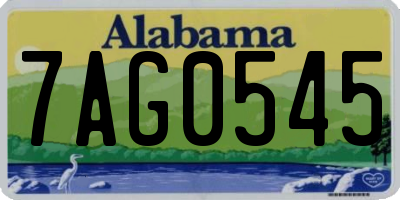 AL license plate 7AG0545