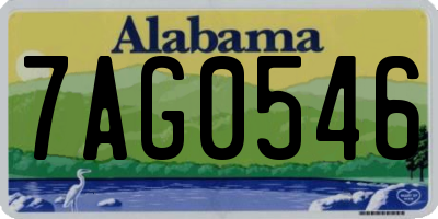 AL license plate 7AG0546