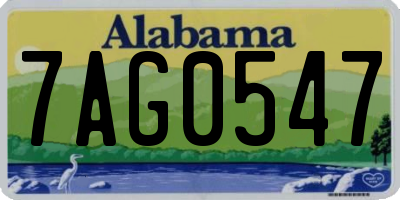 AL license plate 7AG0547