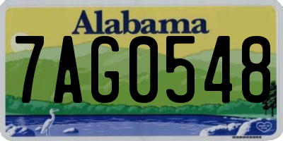 AL license plate 7AG0548