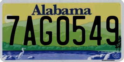 AL license plate 7AG0549