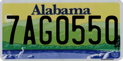 AL license plate 7AG0550