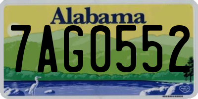 AL license plate 7AG0552