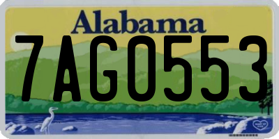 AL license plate 7AG0553