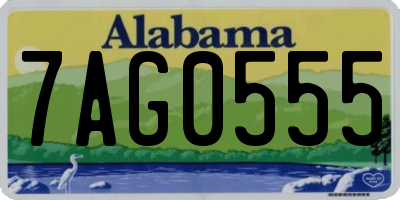 AL license plate 7AG0555