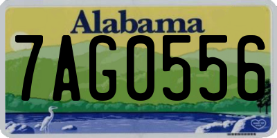 AL license plate 7AG0556