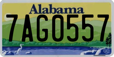 AL license plate 7AG0557