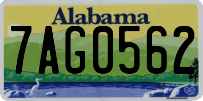 AL license plate 7AG0562