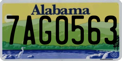 AL license plate 7AG0563