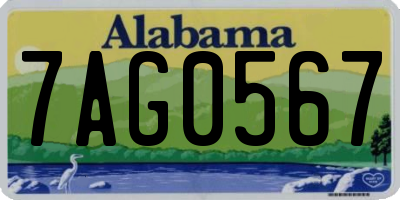 AL license plate 7AG0567