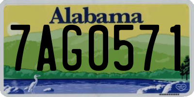 AL license plate 7AG0571