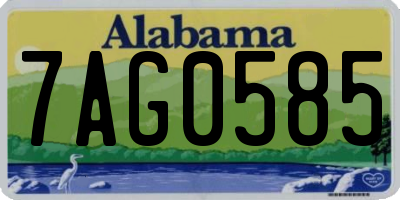 AL license plate 7AG0585