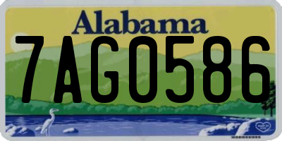 AL license plate 7AG0586