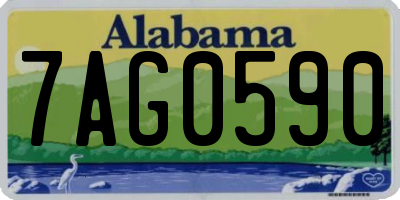 AL license plate 7AG0590