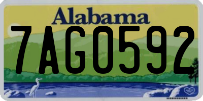 AL license plate 7AG0592