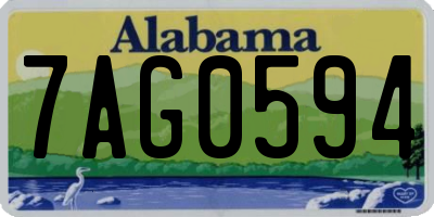 AL license plate 7AG0594