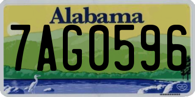 AL license plate 7AG0596