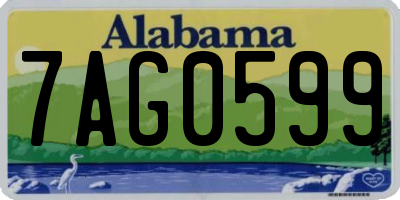 AL license plate 7AG0599