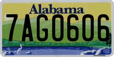 AL license plate 7AG0606