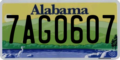 AL license plate 7AG0607