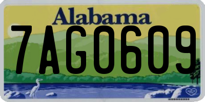 AL license plate 7AG0609