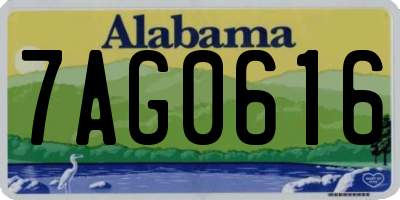 AL license plate 7AG0616