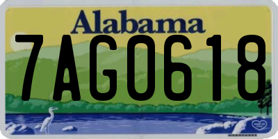 AL license plate 7AG0618