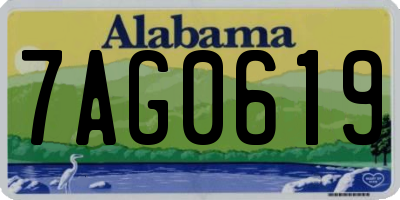AL license plate 7AG0619