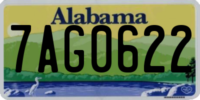 AL license plate 7AG0622
