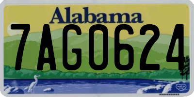 AL license plate 7AG0624