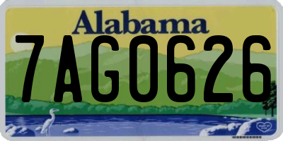 AL license plate 7AG0626