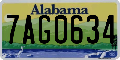 AL license plate 7AG0634