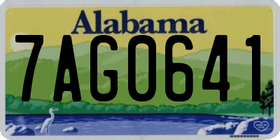 AL license plate 7AG0641