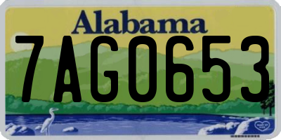 AL license plate 7AG0653
