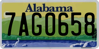 AL license plate 7AG0658