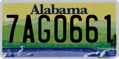 AL license plate 7AG0661