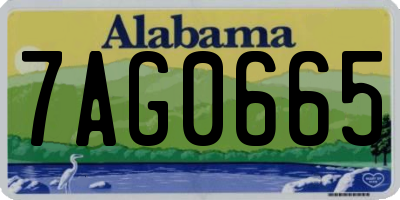AL license plate 7AG0665