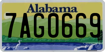 AL license plate 7AG0669