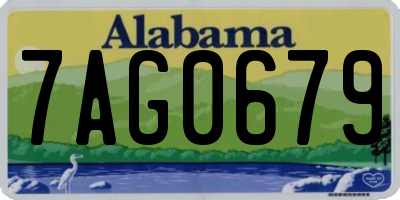 AL license plate 7AG0679