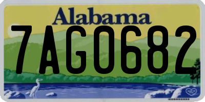 AL license plate 7AG0682