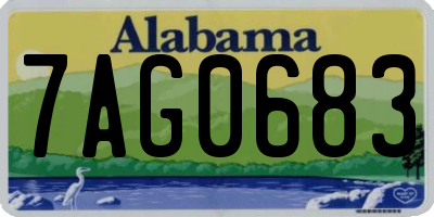 AL license plate 7AG0683