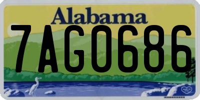 AL license plate 7AG0686