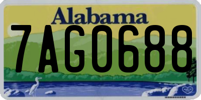 AL license plate 7AG0688