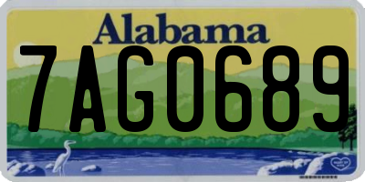 AL license plate 7AG0689