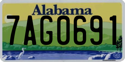 AL license plate 7AG0691