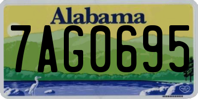 AL license plate 7AG0695