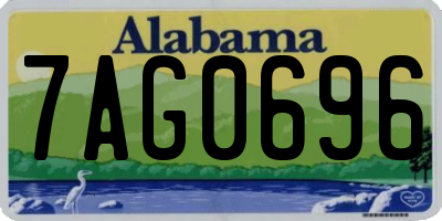 AL license plate 7AG0696