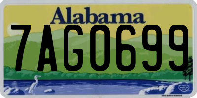 AL license plate 7AG0699
