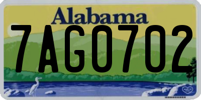 AL license plate 7AG0702